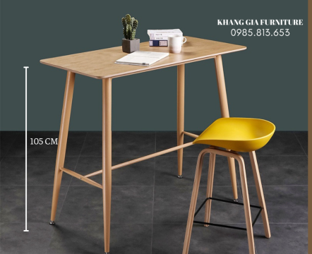 BÀN BAR GỖ GHÉP KÍNH