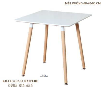 BÀN ĂN CAFE MẶT VUÔNG