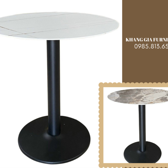 BÀN ĂN CAFE MẶT ĐÁ 7MM