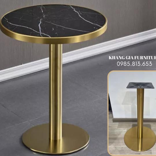 BÀN CAFE MẶT MICA GIẢ ĐÁ B10
