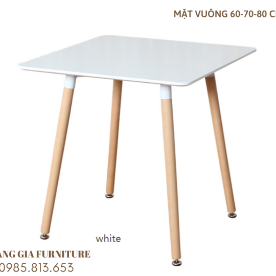 BÀN ĂN CAFE MẶT VUÔNG