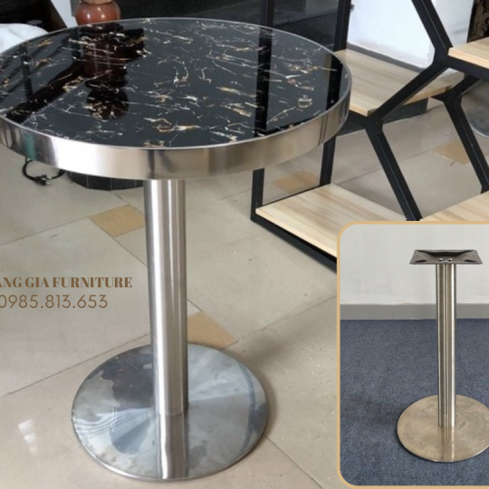 BÀN CAFE MẶT MICA GIẢ ĐÁ